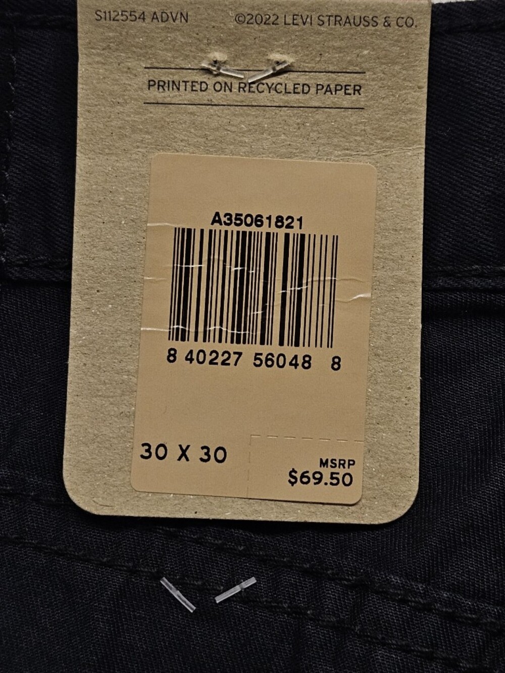 Levi's High Waisted Mom Jeans in Black Cotton and Hemp Size 30 NWT - Picture 8 of 13